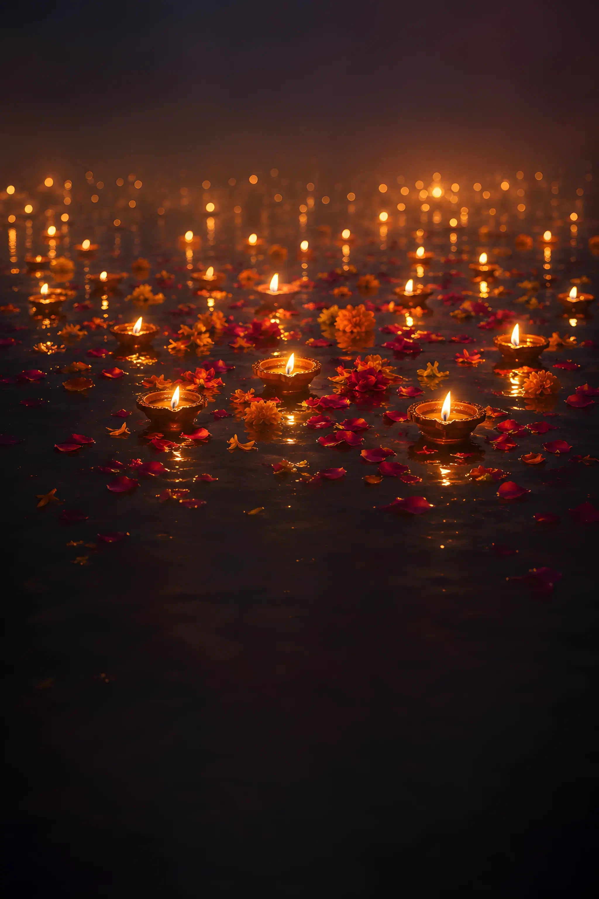 Diya & Petals save-the-date design