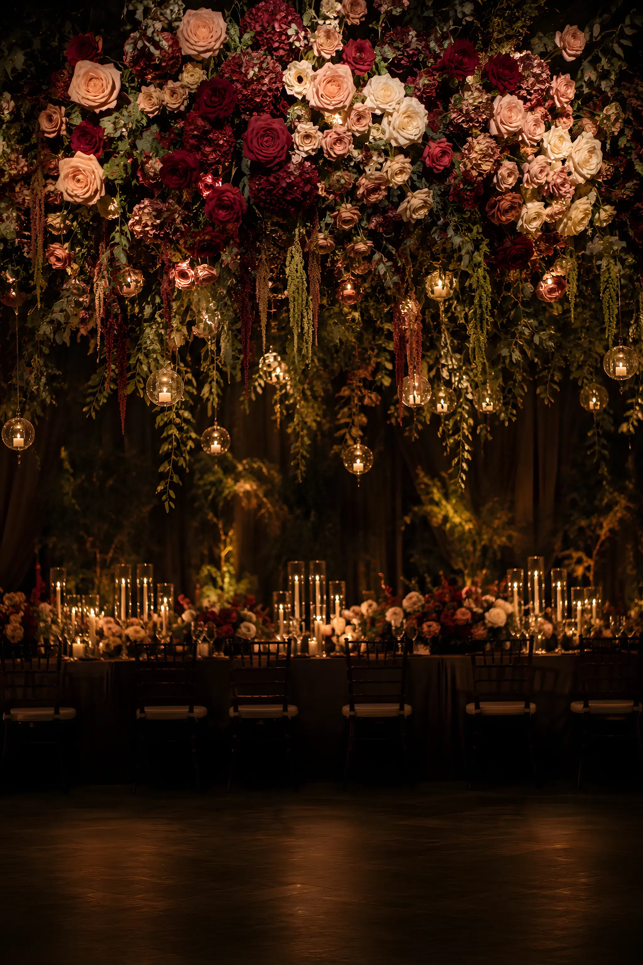 Floral Chandelier save-the-date design