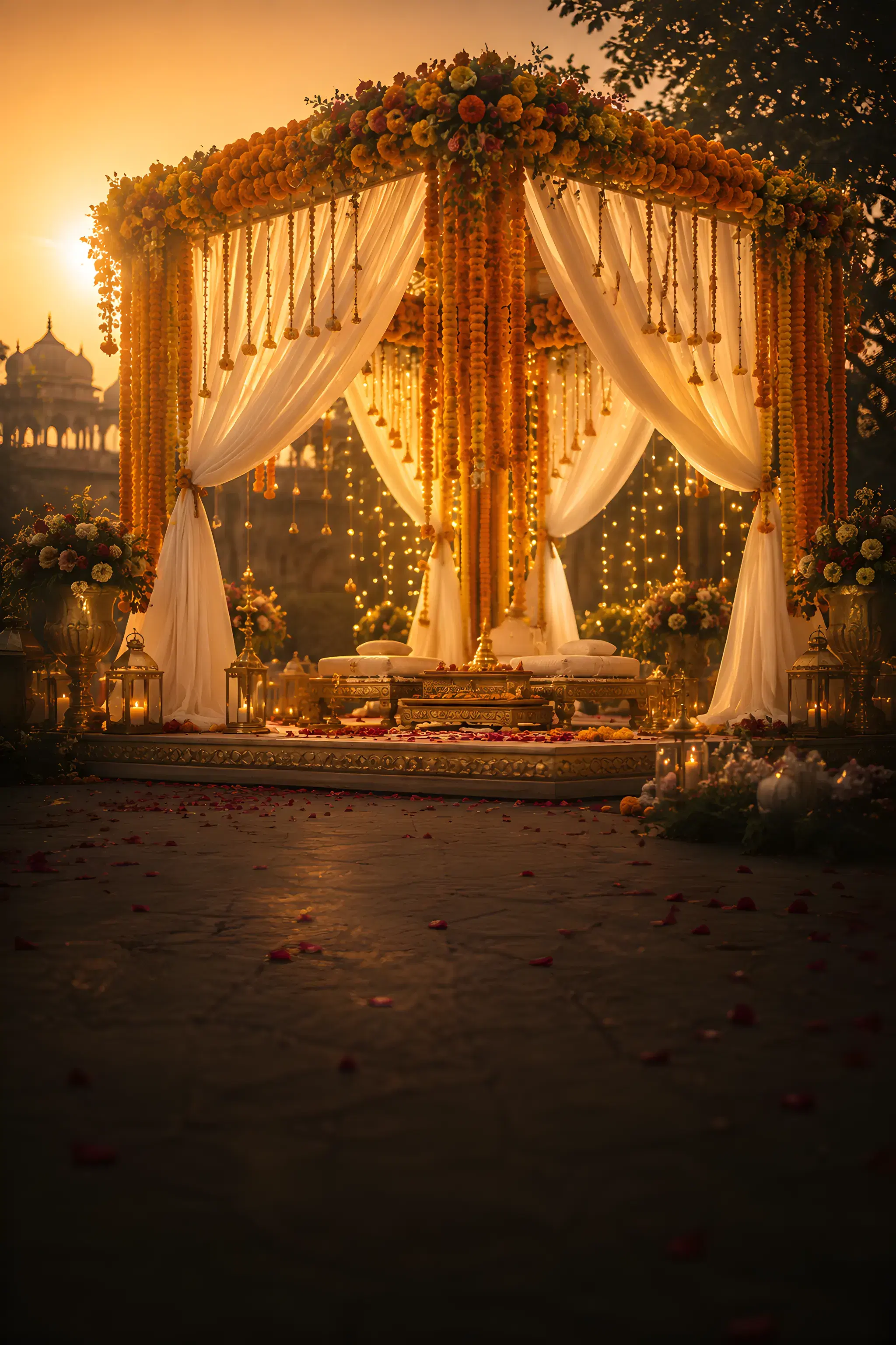 Marigold Mandap save-the-date design