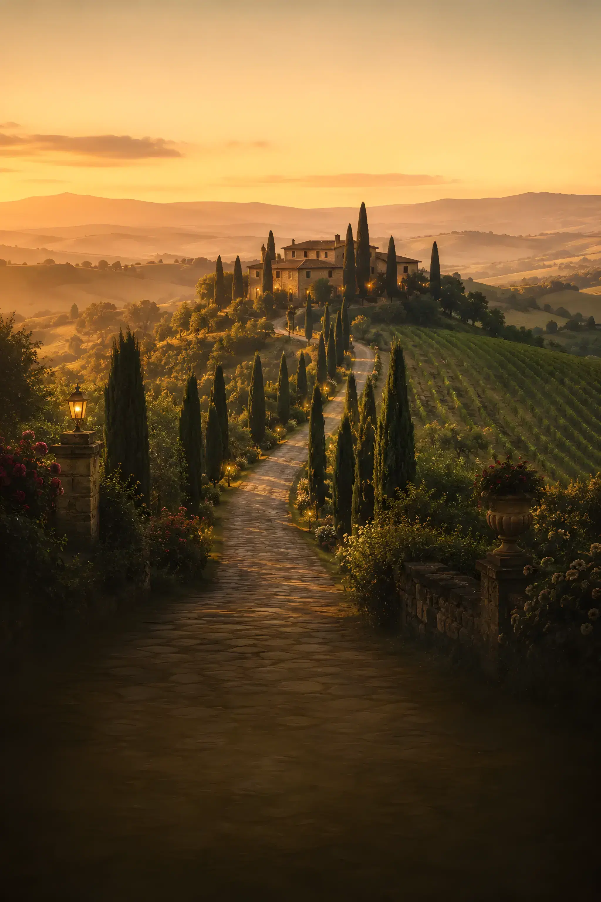 Tuscan Vineyard save-the-date design